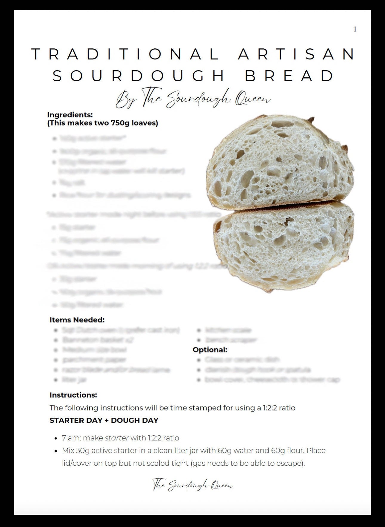 Preview of Digital Recipe Download